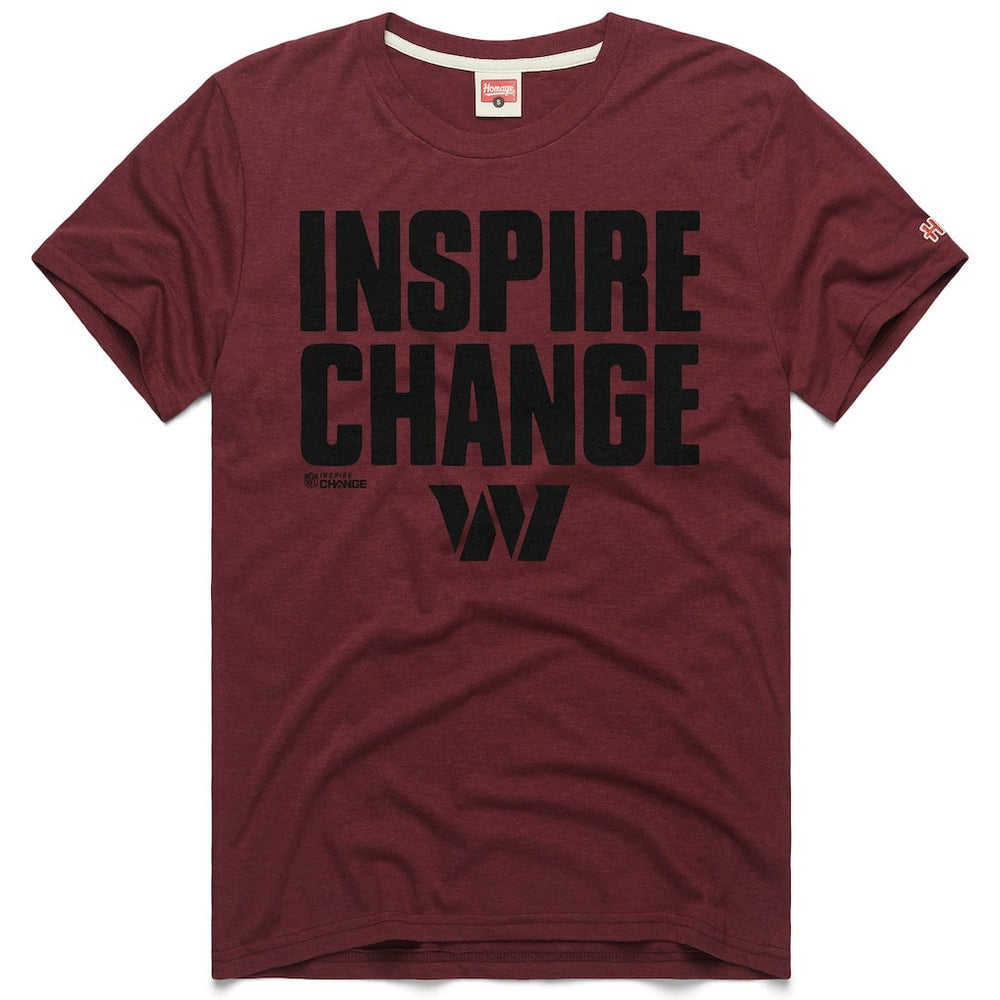 Washington Commanders Homage Unisex 2024 Inspire Change Tri-Blend T-Shirt Burgundy - NFL