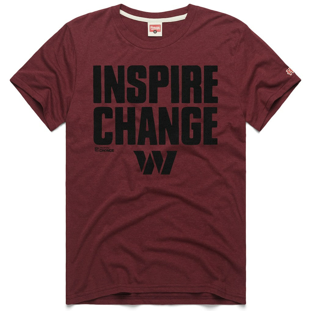 Washington Commanders Homage Unisex 2024 Inspire Change Tri-Blend T-Shirt Burgundy - NFL