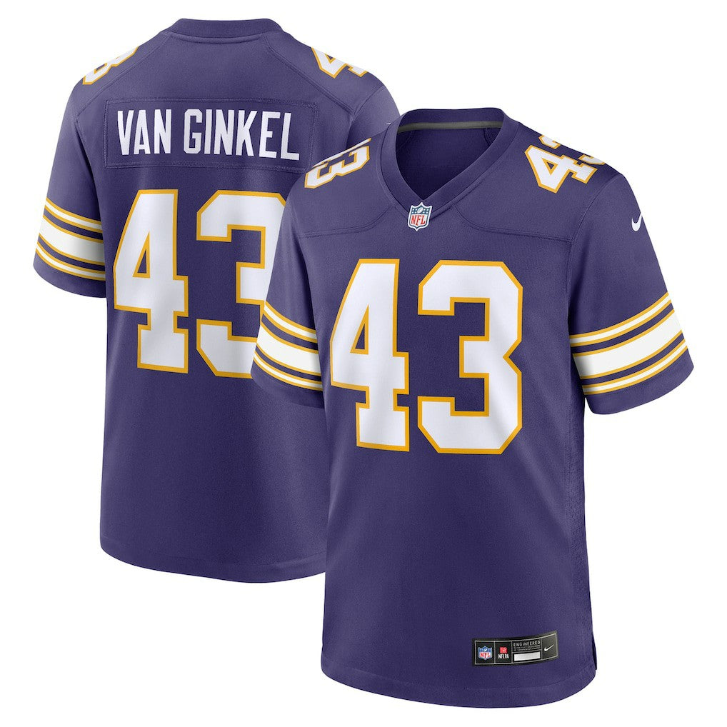 Andrew Van Ginkel Minnesota Vikings Alternate Game Jersey Purple - Nike