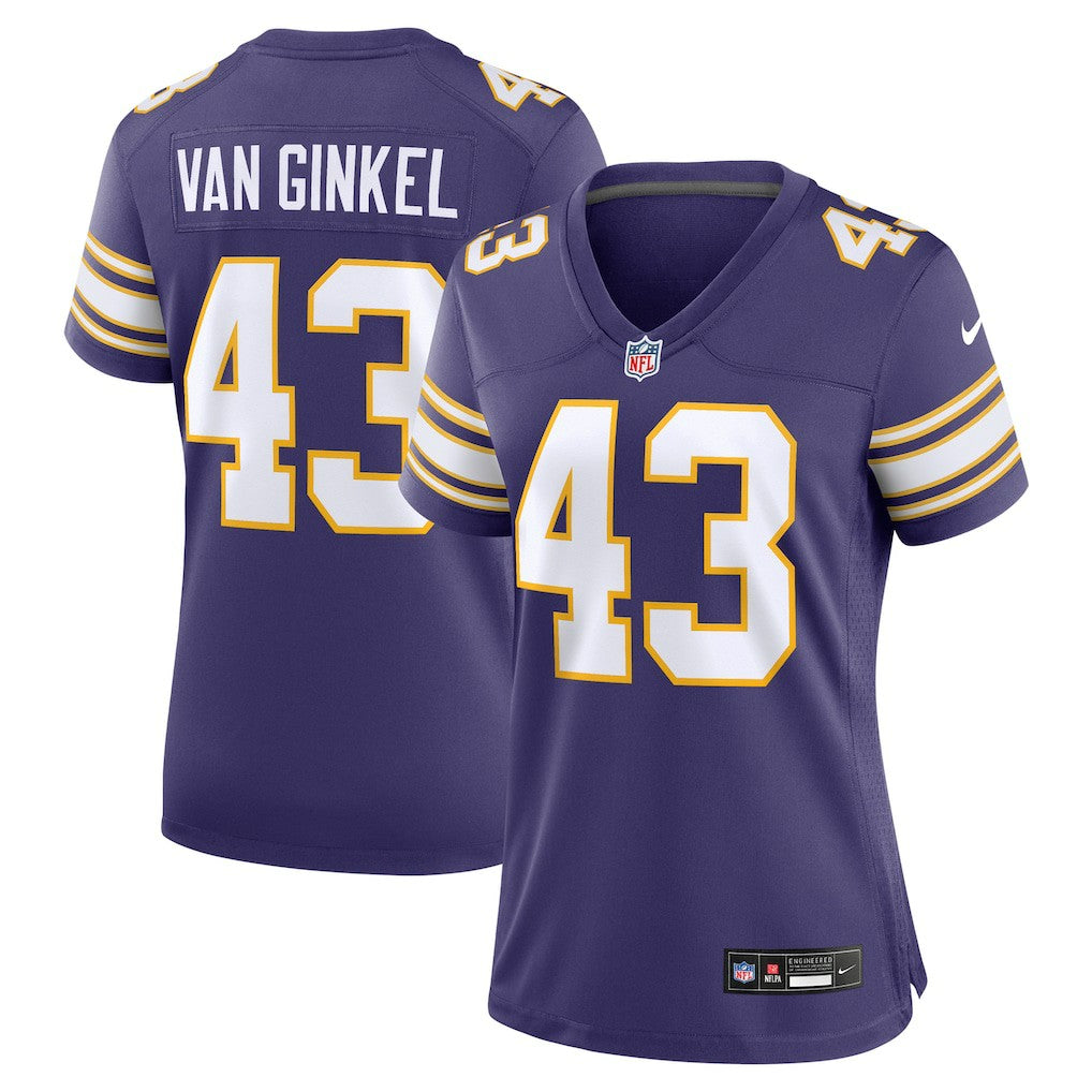Andrew Van Ginkel Minnesota Vikings Women's Alternate Game Jersey Purple - Nike
