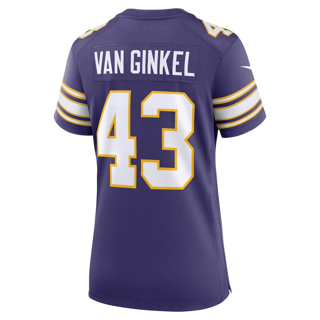 Andrew Van Ginkel Minnesota Vikings Women's Alternate Game Jersey Purple - Nike