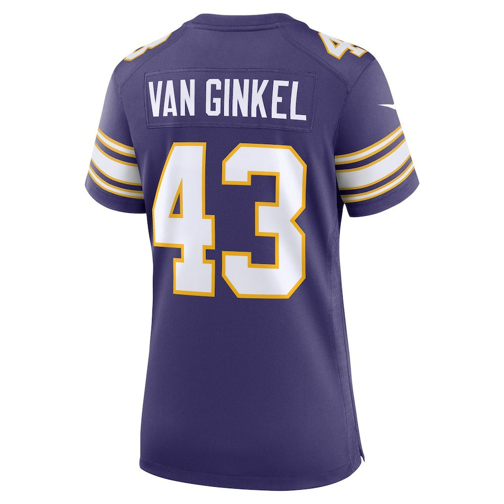 Andrew Van Ginkel Minnesota Vikings Women's Alternate Game Jersey Purple - Nike