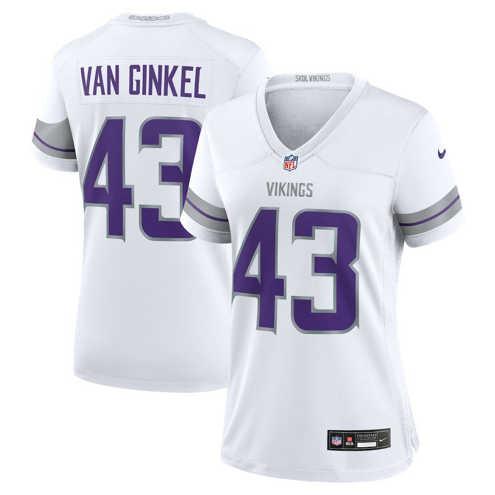 Andrew Van Ginkel Minnesota Vikings Women's Alternate Game Jersey White - Nike