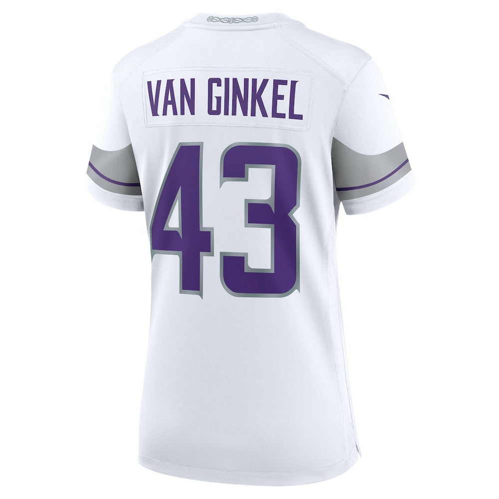Andrew Van Ginkel Minnesota Vikings Women's Alternate Game Jersey White - Nike