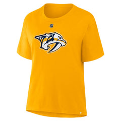 Filip Forsberg Nashville Predators - Fanatics Women's Authentic Stack Name & Number T-Shirt Gold