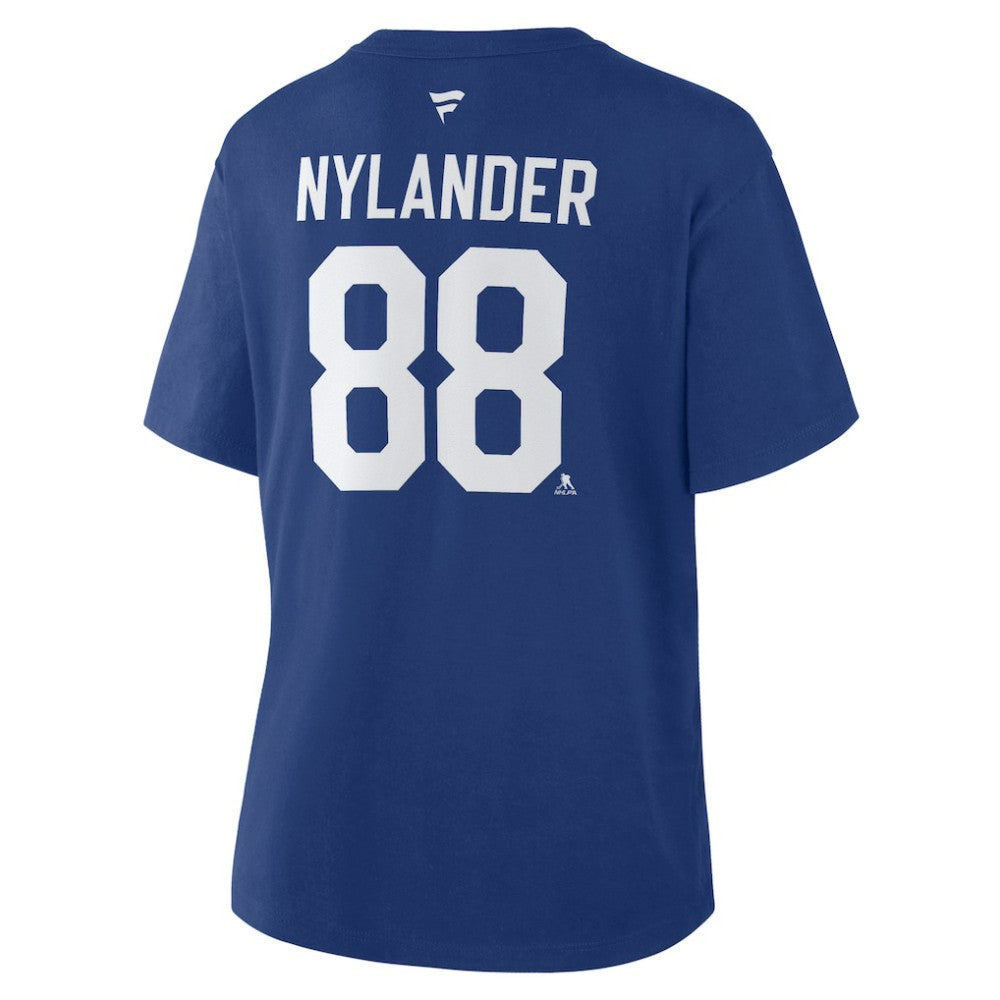 William Nylander Toronto Maple Leafs - Fanatics Women's Authentic Stack Name & Number T-Shirt Blue