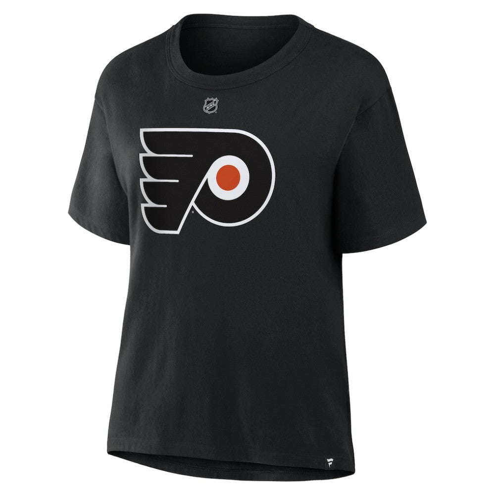 Matvei Michkov Philadelphia Flyers - Fanatics Women's Authentic Stack Name & Number T-Shirt Black