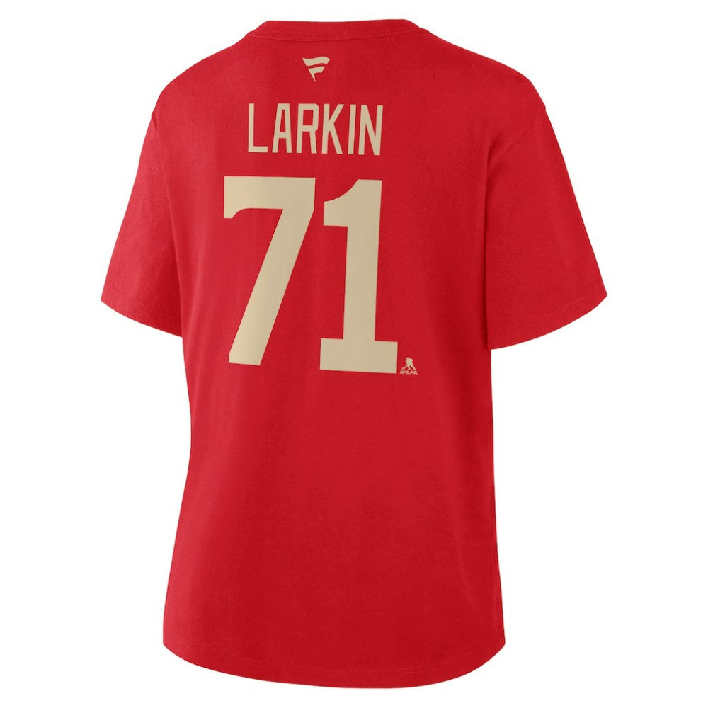 Dylan Larkin Detroit Red Wings - Fanatics Women's Authentic Stack Name & Number T-Shirt Red