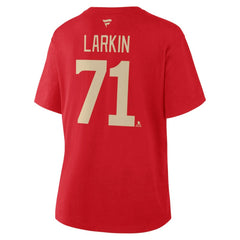 Dylan Larkin Detroit Red Wings - Fanatics Women's Authentic Stack Name & Number T-Shirt Red