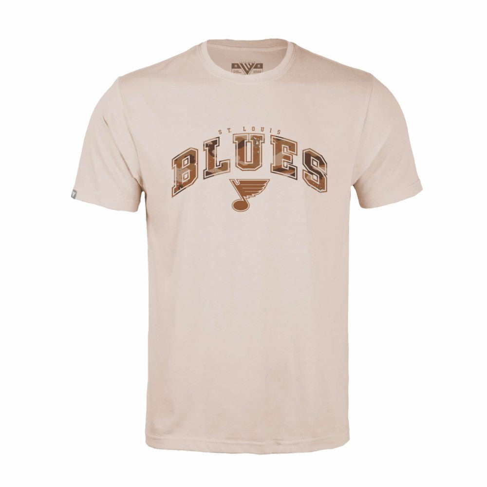 St. Louis Blues - Levelwear Desert Camo Richmond Decoy T-Shirt Khaki
