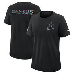 Dallas Cowboys Women's 2025 NFL Crucial Catch Tri-Blend Dri-FIT T-Shirt Black - Nike