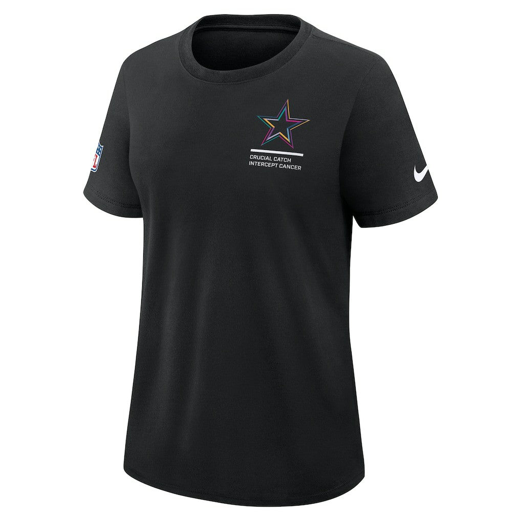 Dallas Cowboys Women's 2025 NFL Crucial Catch Tri-Blend Dri-FIT T-Shirt Black - Nike