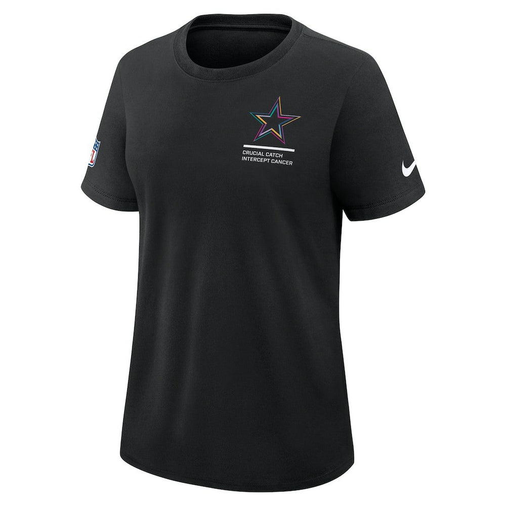 Dallas Cowboys Women's 2025 NFL Crucial Catch Tri-Blend Dri-FIT T-Shirt Black - Nike