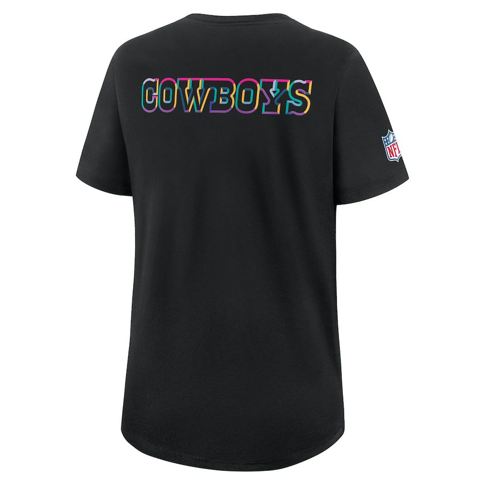 Dallas Cowboys Women's 2025 NFL Crucial Catch Tri-Blend Dri-FIT T-Shirt Black - Nike