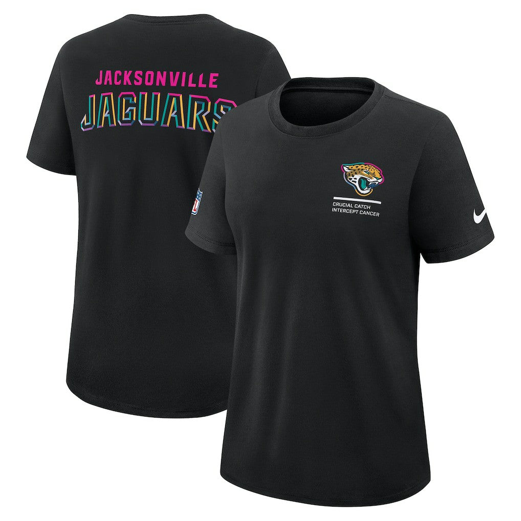 Jacksonville Jaguars Women's 2025 NFL Crucial Catch Tri-Blend Dri-FIT T-Shirt Black - Nike