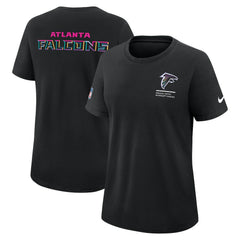 Atlanta Falcons Women's 2025 NFL Crucial Catch Tri-Blend Dri-FIT T-Shirt Black - Nike