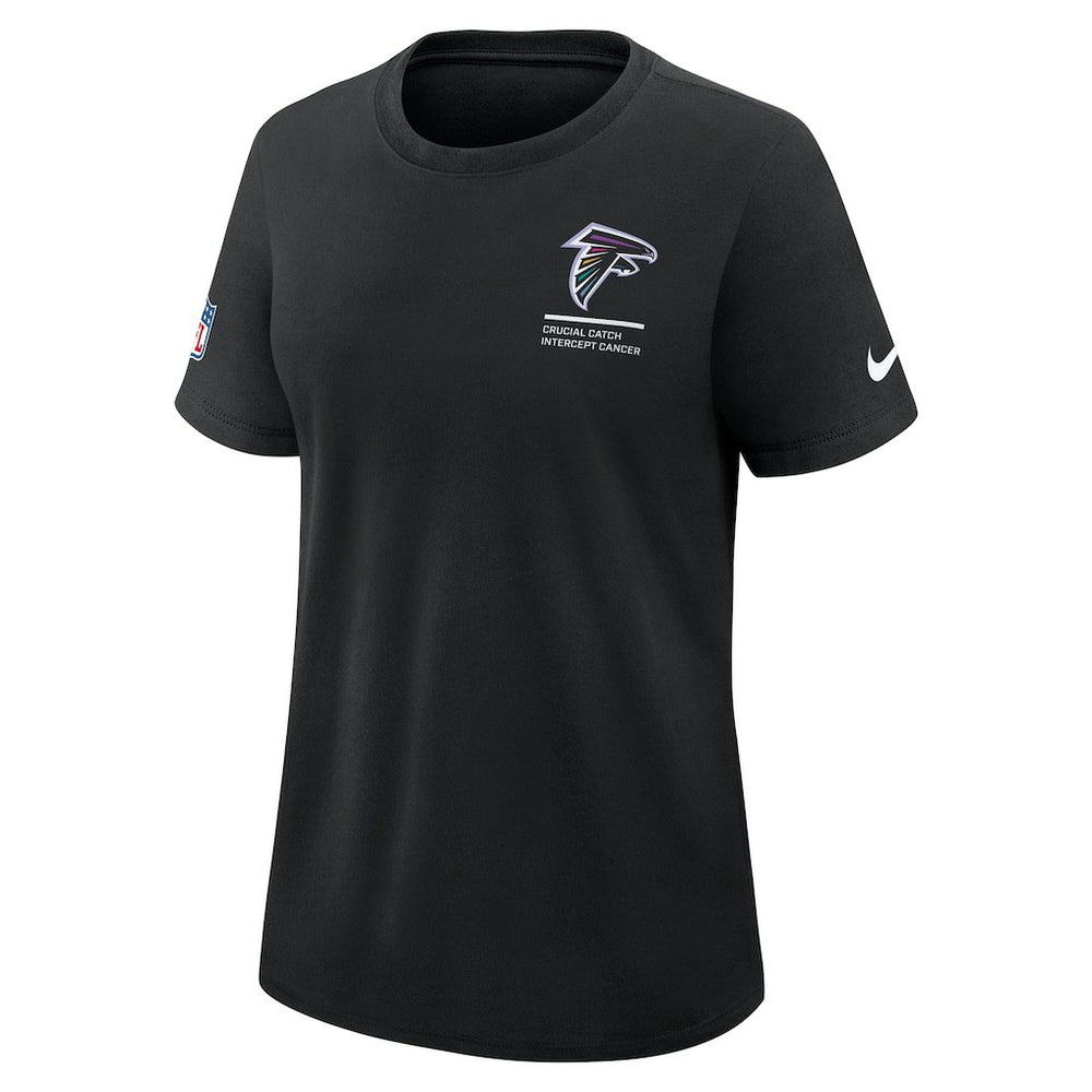 Atlanta Falcons Women's 2025 NFL Crucial Catch Tri-Blend Dri-FIT T-Shirt Black - Nike