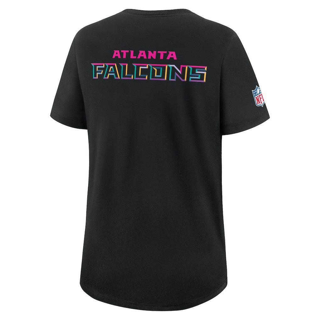 Atlanta Falcons Women's 2025 NFL Crucial Catch Tri-Blend Dri-FIT T-Shirt Black - Nike
