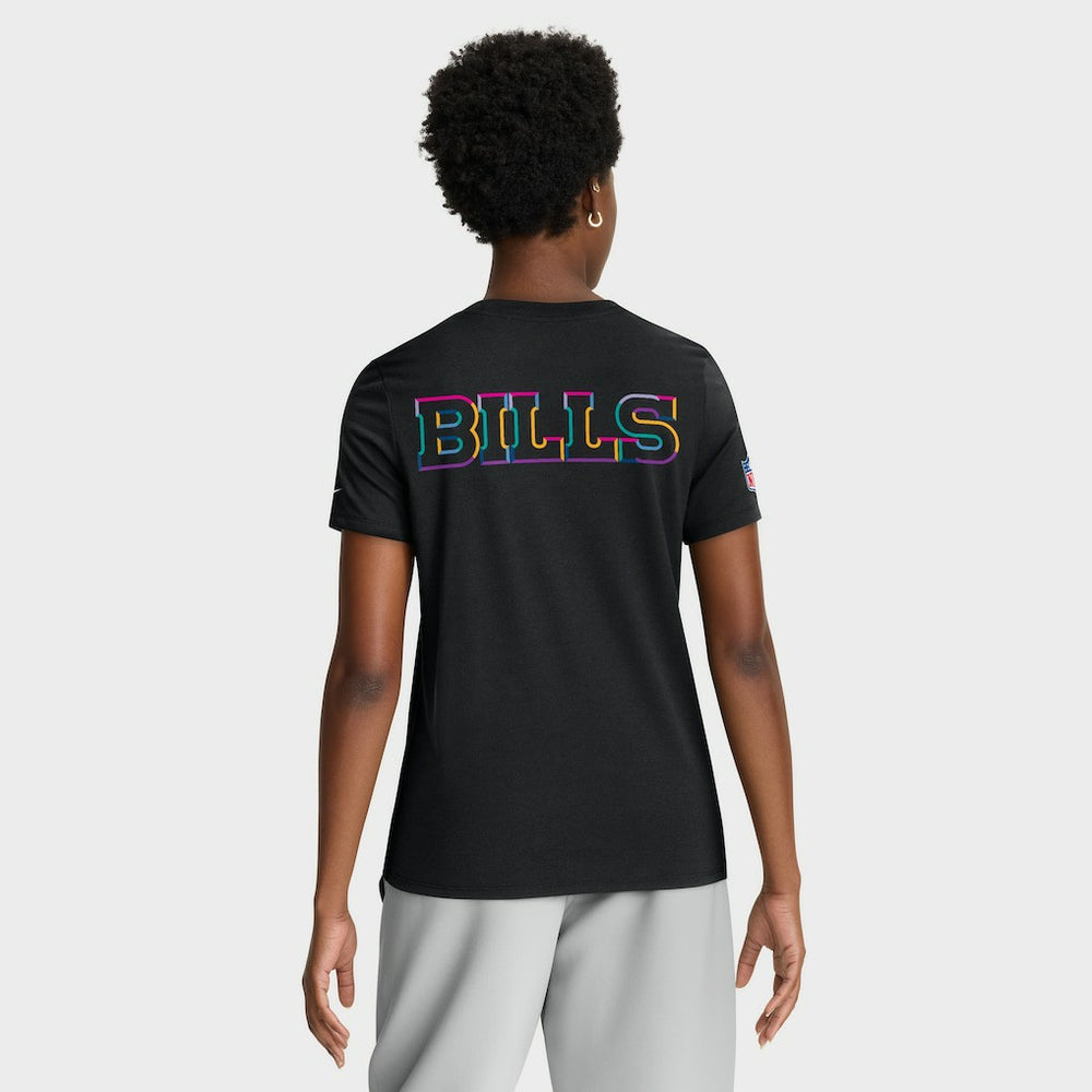Buffalo Bills Women's 2025 NFL Crucial Catch Tri-Blend Dri-FIT T-Shirt Black - Nike