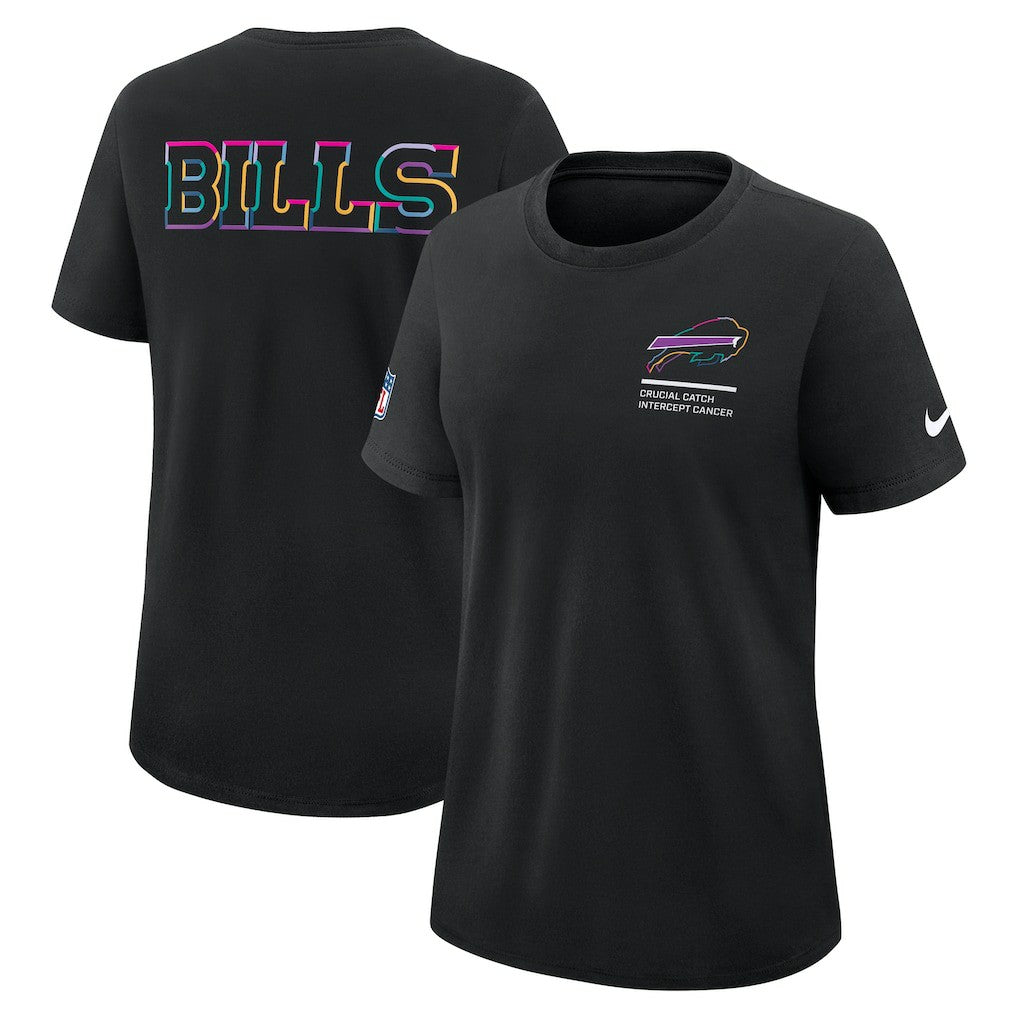 Buffalo Bills Women's 2025 NFL Crucial Catch Tri-Blend Dri-FIT T-Shirt Black - Nike