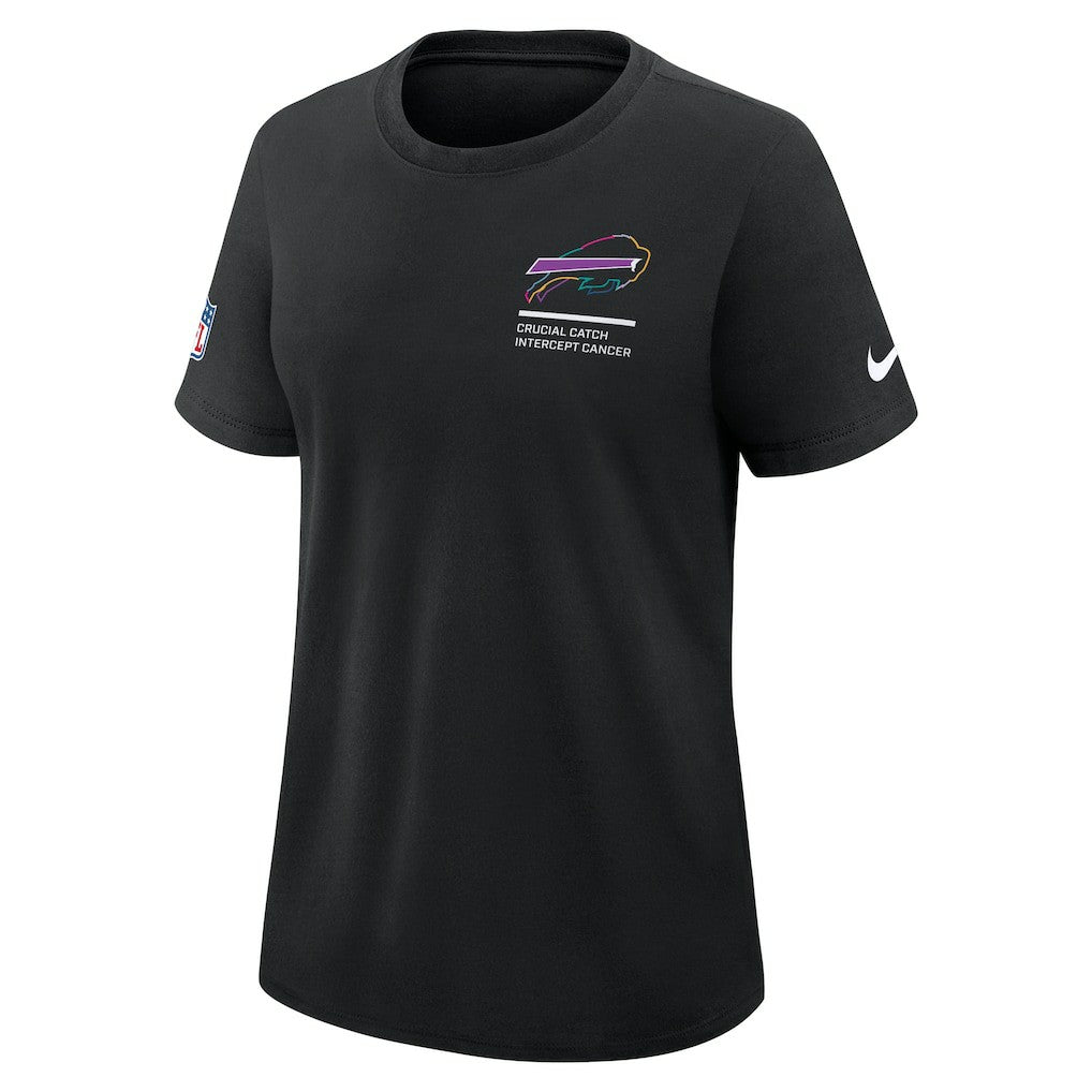 Buffalo Bills Women's 2025 NFL Crucial Catch Tri-Blend Dri-FIT T-Shirt Black - Nike