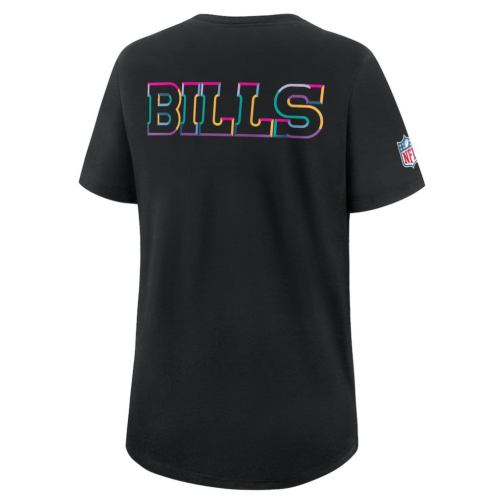 Buffalo Bills Women's 2025 NFL Crucial Catch Tri-Blend Dri-FIT T-Shirt Black - Nike