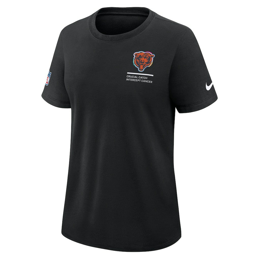 Chicago Bears Women's 2025 NFL Crucial Catch Tri-Blend Dri-FIT T-Shirt Black - Nike