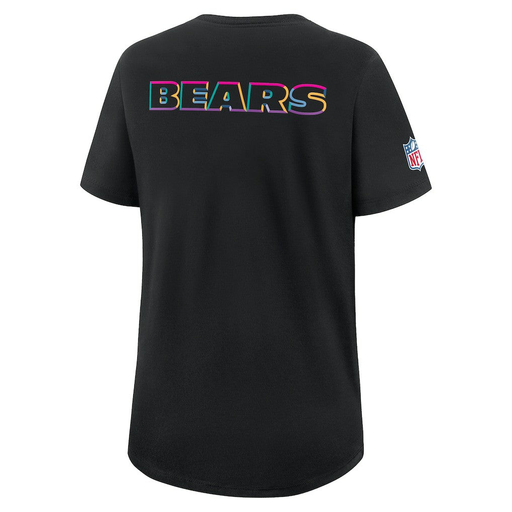 Chicago Bears Women's 2025 NFL Crucial Catch Tri-Blend Dri-FIT T-Shirt Black - Nike