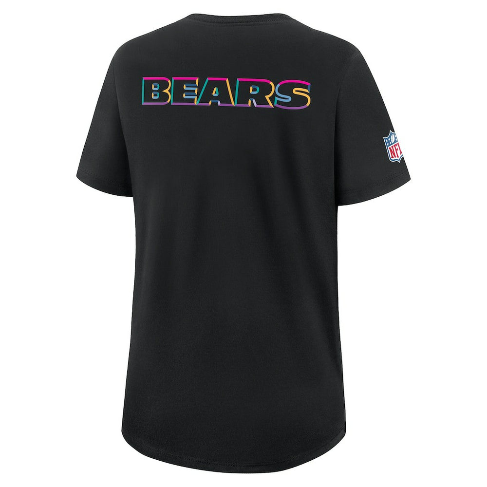 Chicago Bears Women's 2025 NFL Crucial Catch Tri-Blend Dri-FIT T-Shirt Black - Nike