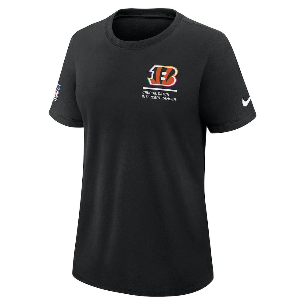 Cincinnati Bengals Women's 2025 NFL Crucial Catch Tri-Blend Dri-FIT T-Shirt Black - Nike