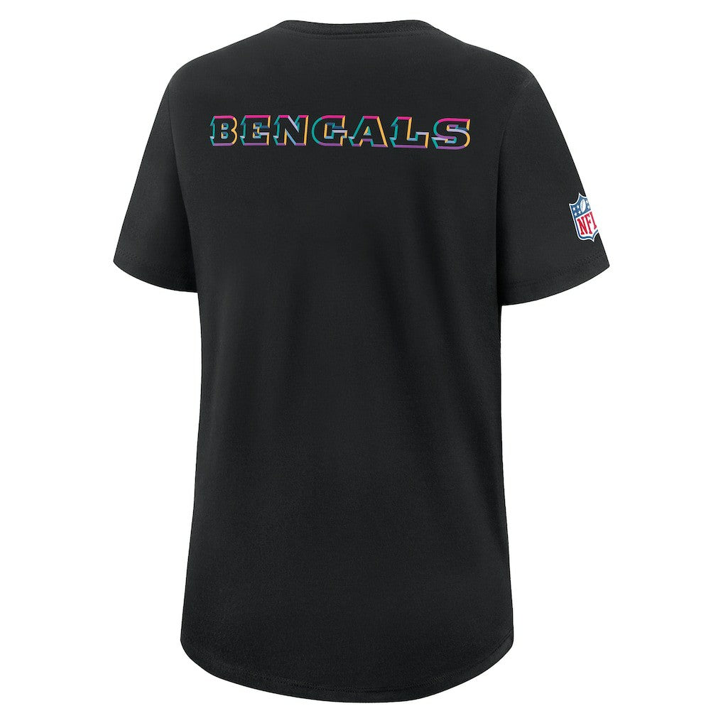 Cincinnati Bengals Women's 2025 NFL Crucial Catch Tri-Blend Dri-FIT T-Shirt Black - Nike