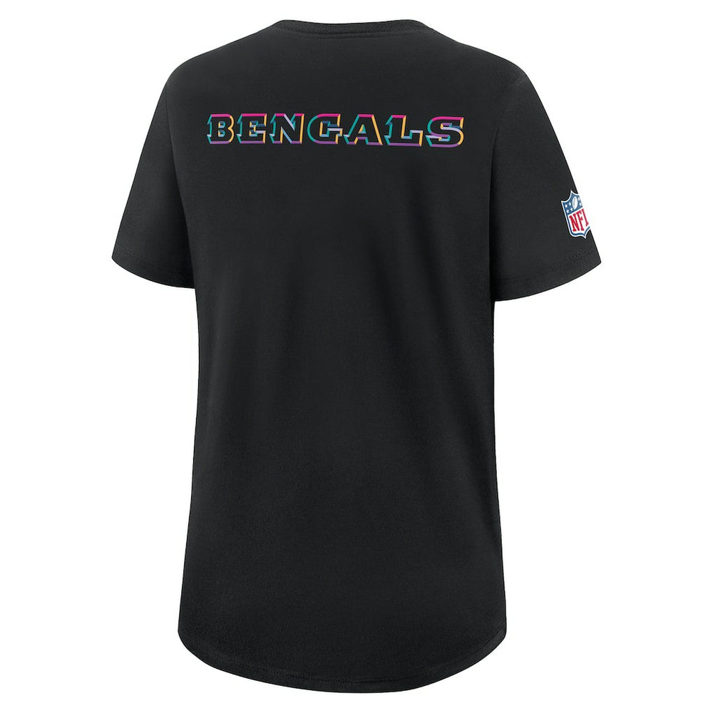 Cincinnati Bengals Women's 2025 NFL Crucial Catch Tri-Blend Dri-FIT T-Shirt Black - Nike