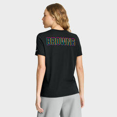 Cleveland Browns Women's 2025 NFL Crucial Catch Tri-Blend Dri-FIT T-Shirt Black - Nike