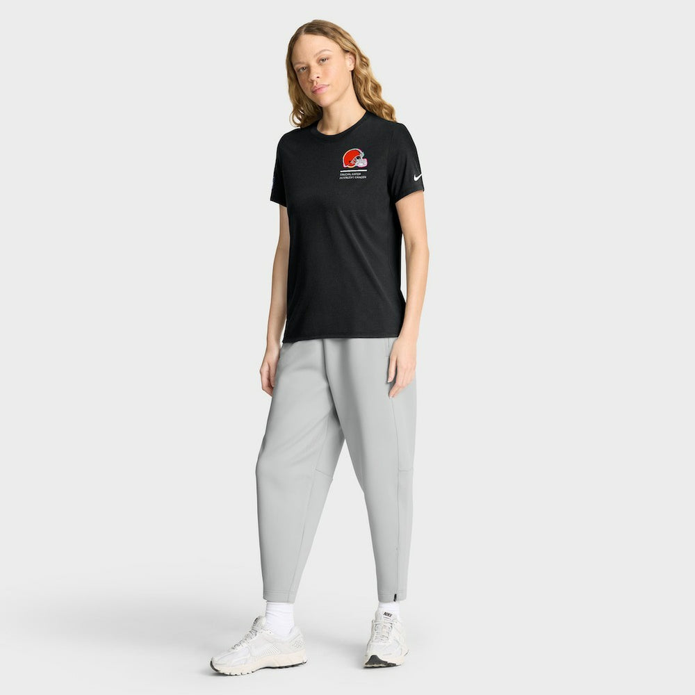 Cleveland Browns Women's 2025 NFL Crucial Catch Tri-Blend Dri-FIT T-Shirt Black - Nike