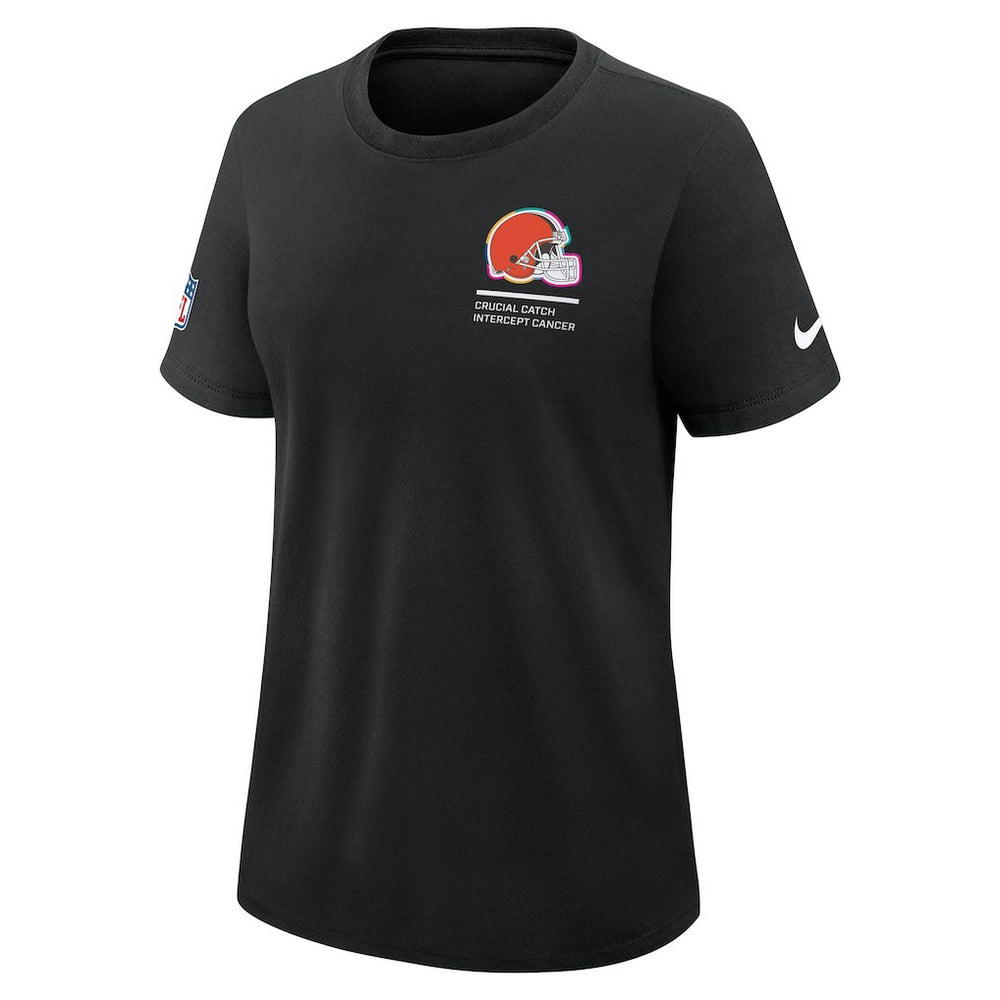 Cleveland Browns Women's 2025 NFL Crucial Catch Tri-Blend Dri-FIT T-Shirt Black - Nike