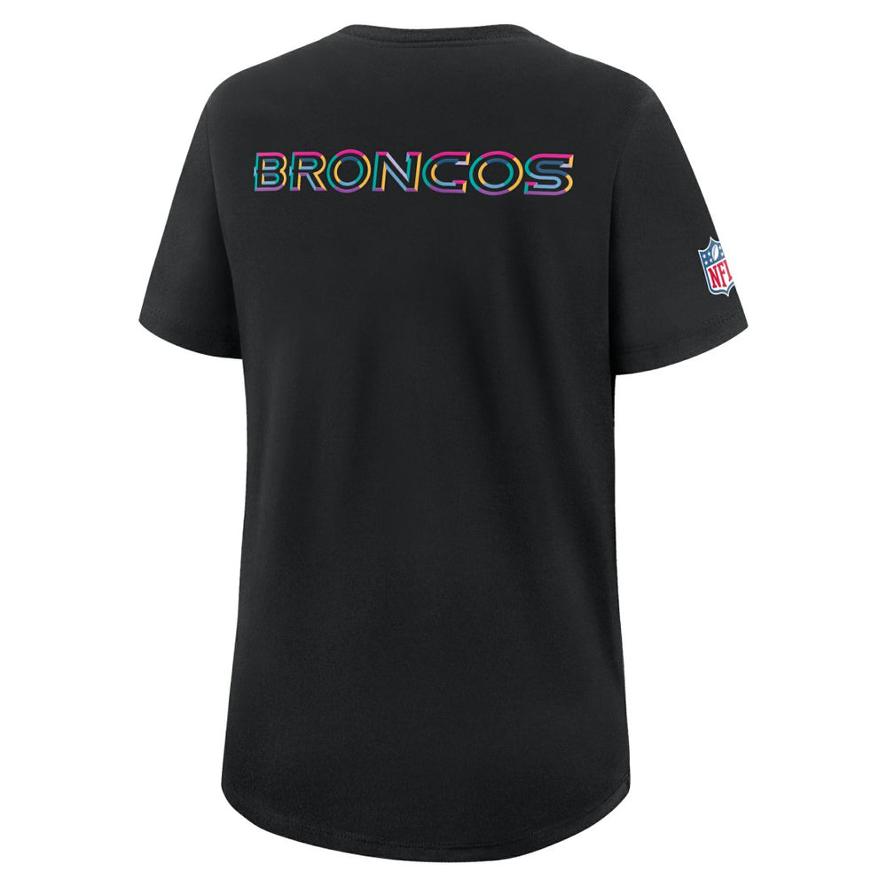 Denver Broncos Women's 2025 NFL Crucial Catch Tri-Blend Dri-FIT T-Shirt Black - Nike