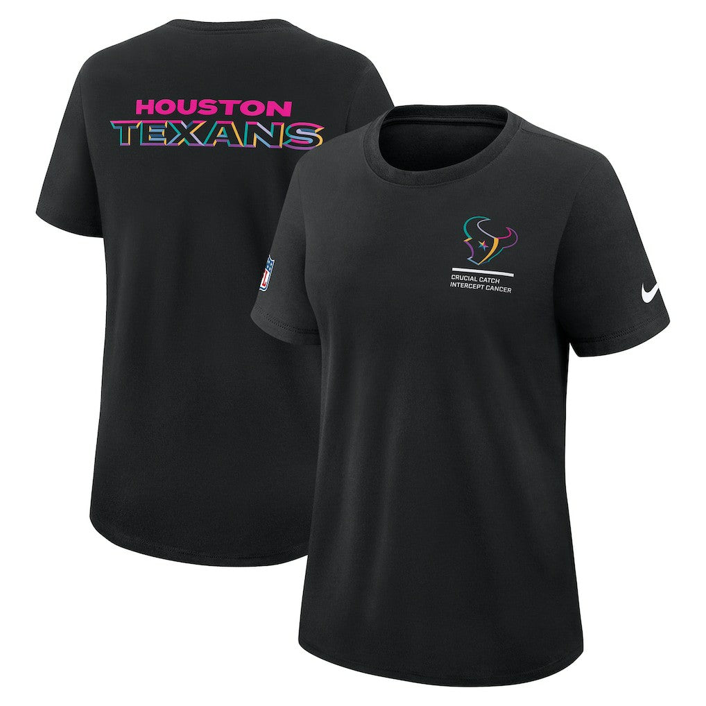 Houston Texans Women's 2025 NFL Crucial Catch Tri-Blend Dri-FIT T-Shirt Black - Nike
