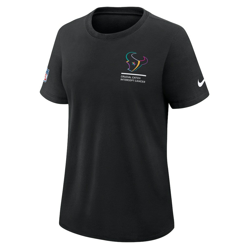 Houston Texans Women's 2025 NFL Crucial Catch Tri-Blend Dri-FIT T-Shirt Black - Nike