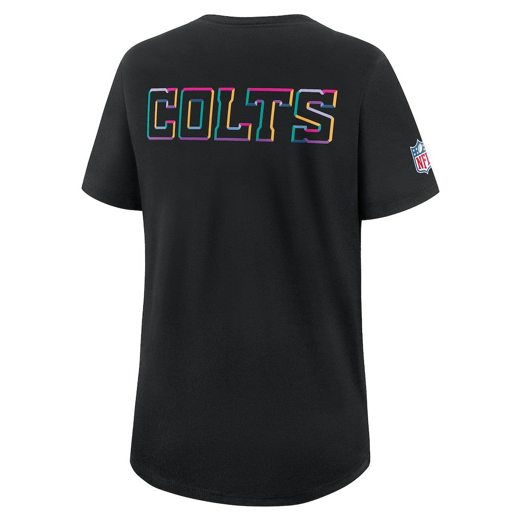 Indianapolis Colts Women's 2025 NFL Crucial Catch Tri-Blend Dri-FIT T-Shirt Black - Nike
