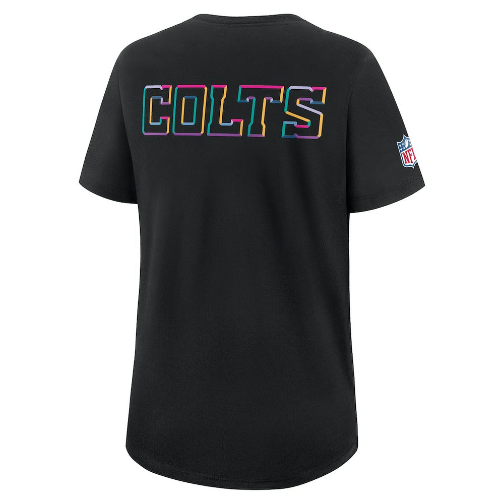 Indianapolis Colts Women's 2025 NFL Crucial Catch Tri-Blend Dri-FIT T-Shirt Black - Nike