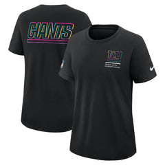 New York Giants Women's 2025 NFL Crucial Catch Tri-Blend Dri-FIT T-Shirt Black - Nike