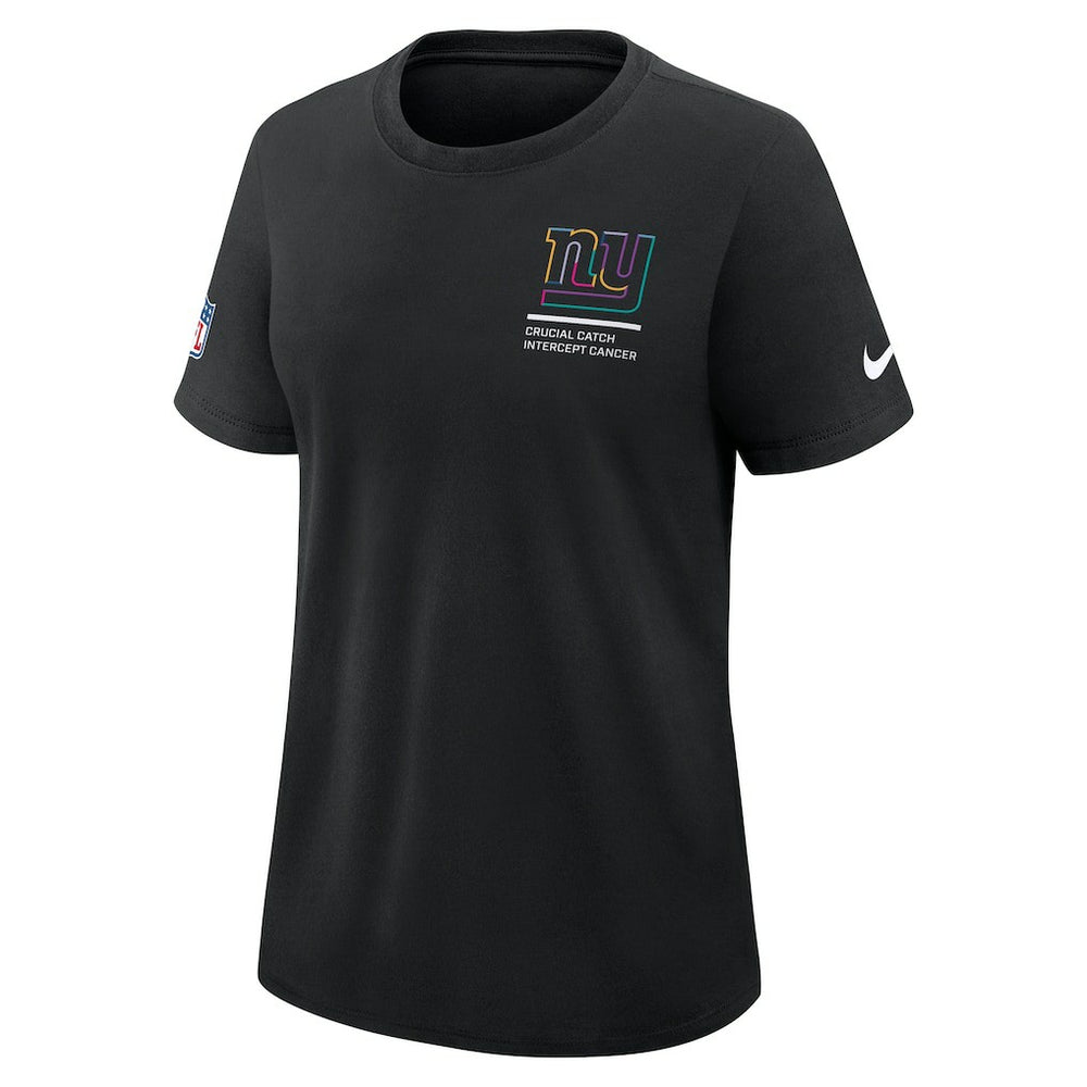 New York Giants Women's 2025 NFL Crucial Catch Tri-Blend Dri-FIT T-Shirt Black - Nike