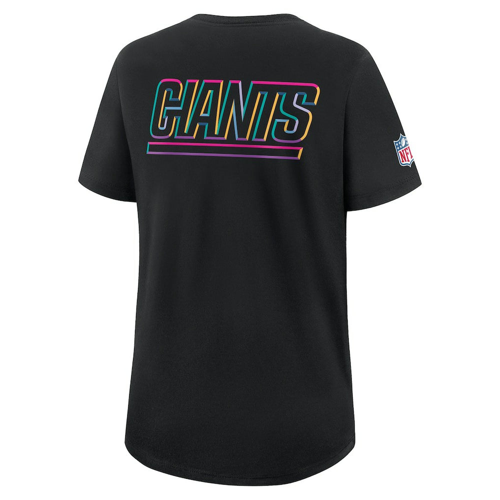 New York Giants Women's 2025 NFL Crucial Catch Tri-Blend Dri-FIT T-Shirt Black - Nike