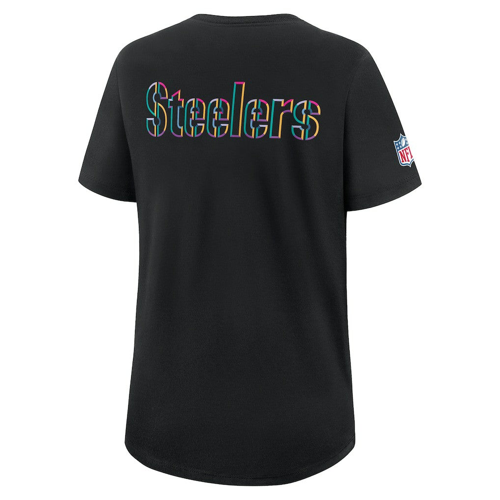 Pittsburgh Steelers Women's 2025 NFL Crucial Catch Tri-Blend Dri-FIT T-Shirt Black - Nike