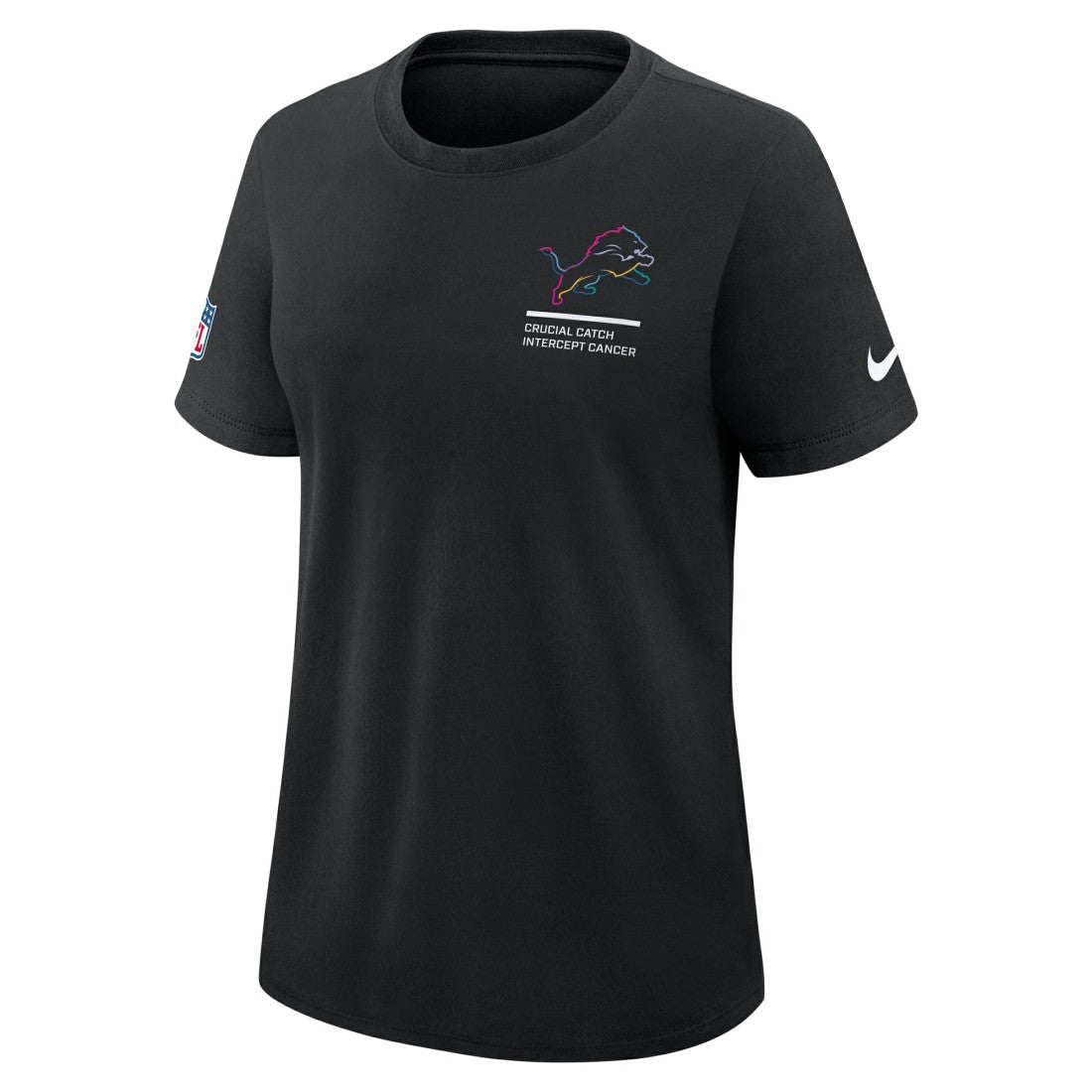 Detroit Lions Women's 2025 NFL Crucial Catch Tri-Blend Dri-FIT T-Shirt Black - Nike