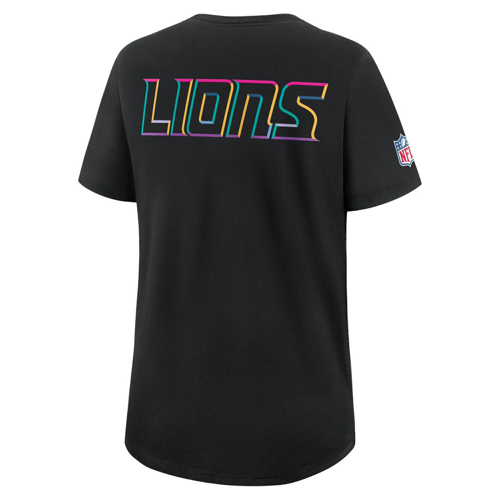 Detroit Lions Women's 2025 NFL Crucial Catch Tri-Blend Dri-FIT T-Shirt Black - Nike