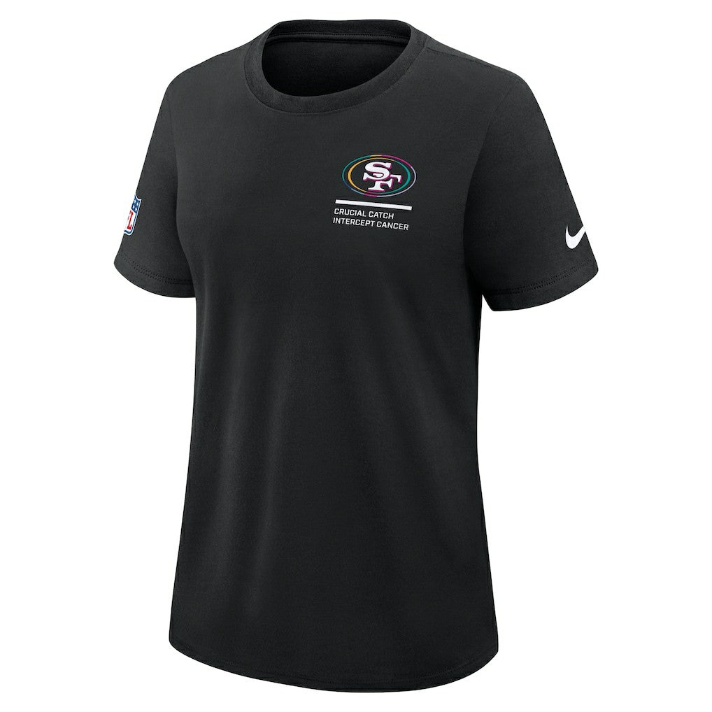 San Francisco 49ers Women's 2025 NFL Crucial Catch Tri-Blend Dri-FIT T-Shirt Black - Nike