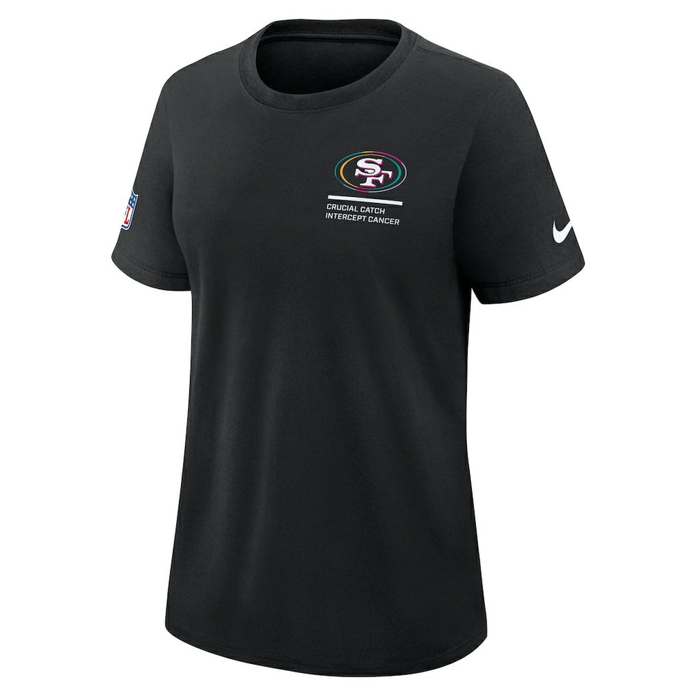 San Francisco 49ers Women's 2025 NFL Crucial Catch Tri-Blend Dri-FIT T-Shirt Black - Nike