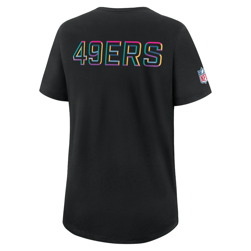 San Francisco 49ers Women's 2025 NFL Crucial Catch Tri-Blend Dri-FIT T-Shirt Black - Nike