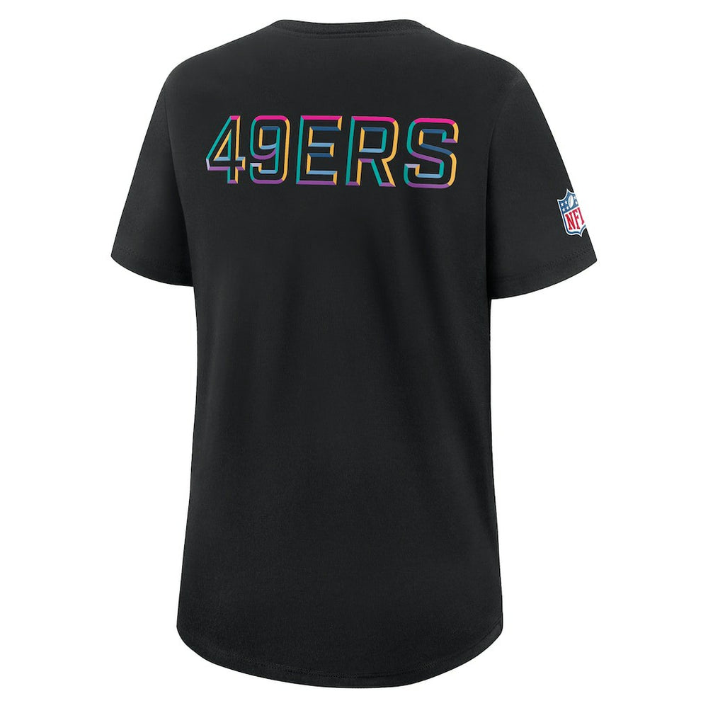 San Francisco 49ers Women's 2025 NFL Crucial Catch Tri-Blend Dri-FIT T-Shirt Black - Nike